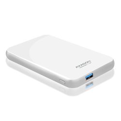 Axagon EE25-S6 USB 3.0 fehér csavar nélküli külső HDD/SSD ház