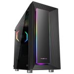   ABKONCORE Cronos 510S RGB fekete ablakos (Táp nélküli) számítógép ház