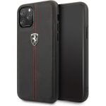   FERRARI GEN iPhone 11 Pro függőlegesen csíkozott fekete kemény bőrtok