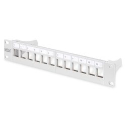 DIGITUS 12port 10" 1U szürke moduláris üres Patch Panel