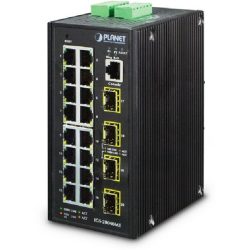 PLANET IGS-20040MT DIN sínre szerelhető 16port GbE LAN 4xSFP L2 menedzselhető ipari switch