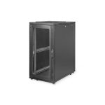   DIGITUS 19" Server Rack Unique 1340x600x1000 26U plexi üveg ajtós szürke fekete rack szekrény