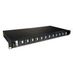   Legrand 032164 12xSC duplex monomódusú 1U-19" fekete LCS3 optikai patch panel