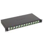   Legrand 032166 12xSC/APC duplex monomódusú 1U-19" fekete LCS3 optikai patch panel