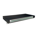   Legrand 032167 24xLC/APC duplex monomódusú 1U-19" fekete LCS3 optikai patch panel