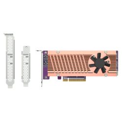 QNAP QM2-2P-384A 2x M.2 SSD port bővítő kártya, PCIe