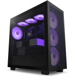   NZXT H7 Flow 2023 RGB Fekete (Táp nélküli) ablakos ATX ház