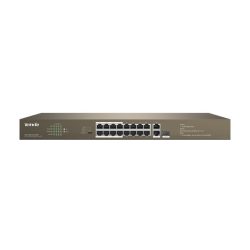 Tenda TEF1118P-16-250W 16xFE PoE LAN 2xGbE LAN 1xSFP port nem menedzselhető PoE switch