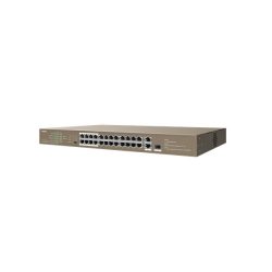 Tenda TEF1126P-24-250W 24xFE PoE LAN 2xGbE LAN 1xSFP port nem menedzselhető PoE switch