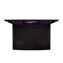 MSI Gaming NB Thin GF63 12UC-881, 15.6" FHD 144Hz, i7-12650H, 16GB, 512GB M.2, RTX 3050 4GB, NOOS, Fekete