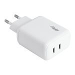   Akyga AK-CH-19 2x USB-C PD 5-12V / max. 3A 40W Quick Charge 3.0 gyorstöltő