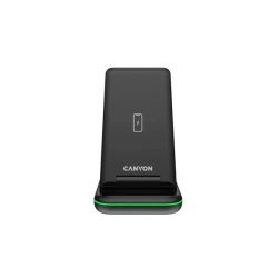 Canyon WS-304 3-in-1 15W univerzális vezeték nélküli töltő adapter fekete (Qi)