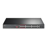   TP-Link TL-SL1226P 24x10/100Mbps LAN port 24xPoE+ 2xGbE LAN 2xGbE RJ45/SFP Combo port nem menedzselhető switch