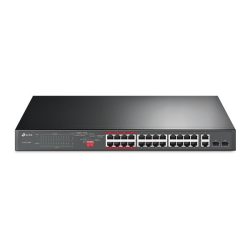 TP-Link TL-SL1226P 24x10/100Mbps LAN port 24xPoE+ 2xGbE LAN 2xGbE RJ45/SFP Combo port nem menedzselhető switch