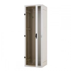 Triton 19" 22U 600x600 mm Biztonsági üvegajtóval, teherbírás 800kg, szürke álló rack szekrény