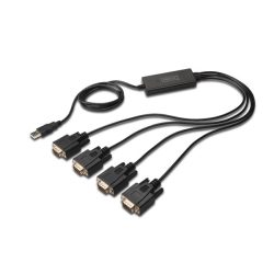 DIGITUS DA-70159 USB 2.0  4x RS232 1,5 m kábel