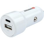   SKROSS SKCHCA0365WPDCN 65W USB-A/USB-C fehér autós töltő + Type-C kábel