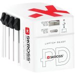   SKROSS 1.302332 World 45W USB-A/USB-C fehér világutazó adapter + Type-C kábel