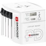   SKROSS 1.302976 MUV 65W USB-A/USB-C fehér világutazó adapter + Type-C kábel