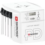   SKROSS 1.302975 MUV 45W USB-A/USB-C fehér világutazó adapter + Type-C kábel