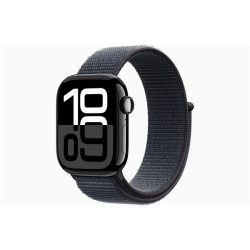 Apple Watch S10 GPS (42mm) kozmoszfekete alumínium tok, tinta sportszíj okosóra