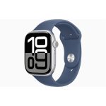   Apple Watch S10 GPS (46mm) ezüst alumínium tok, denim sportszíj (S/M) okosóra