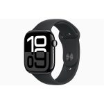   Apple Watch S10 GPS (46mm) kozmoszfekete alumínium tok, fekete sportszíj (S/M) okosóra