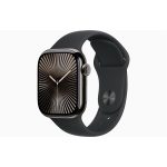   Apple Watch S10 Cellular (42mm) palaszürke titán tok, fekete sportszíj (S/M) okosóra