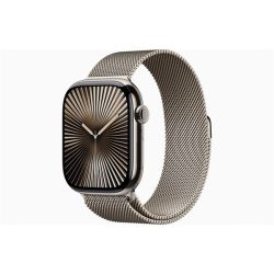 Apple Watch S10 Cellular (46mm) natúr titán tok, natúr milánói szíj (S/M) okosóra