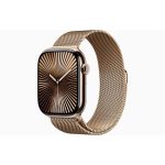   Apple Watch S10 Cellular (46mm) arany titán tok, arany milánói szíj (S/M) okosóra