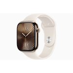   Apple Watch S10 Cellular (46mm) arany titán tok, csillagfény sportszíj (M/L) okosóra