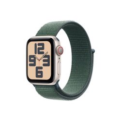 Apple Watch SE2 v3 Cellular (40mm) csillagfény alumínium tok, tózöld sportszíj okosóra