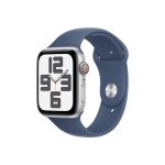   Apple Watch SE2 v3 Cellular (44mm) ezüst alumínium tok, denim sportszíj (S/M) okosóra